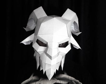 DIY Faun Papercraft Mask | Pan's Labyrinth Mask | LowPoly Faun Mask | Halloween Mask