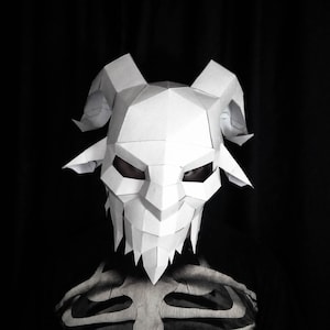 DIY Faun Papercraft Mask | Pan&#39;s Labyrinth Mask | LowPoly Faun Mask | Halloween Mask