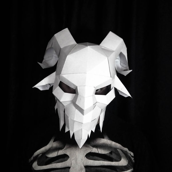 DIY Faun Papercraft Mask | Pan's Labyrinth Mask | LowPoly Faun Mask | Halloween Mask