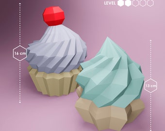 DIY Cupcakes Papercraft | Cupcake template | Paper cupcake