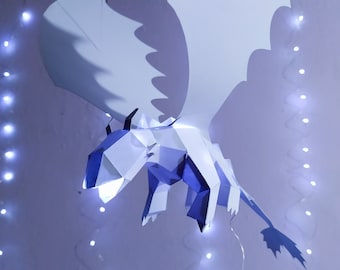 DIY Toothless Papercraft | Night Fury templates | Night Fury Lamp