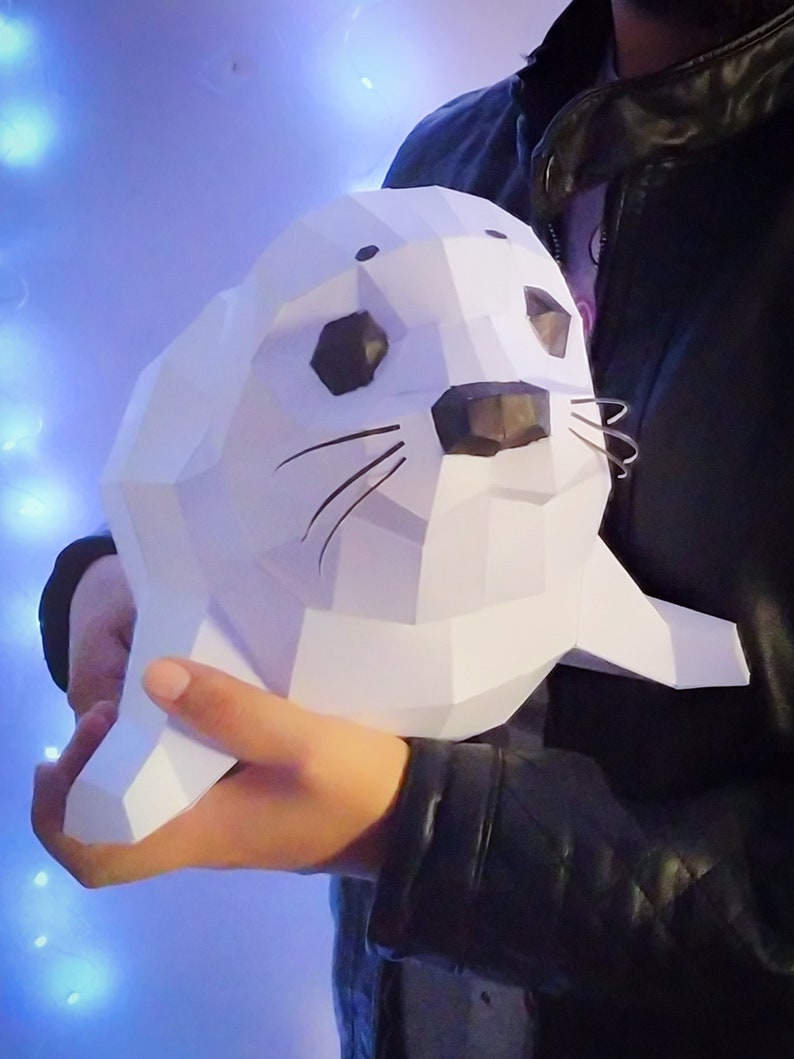 DIY Baby Seal Seal Papercraft Kit Baby Seal Paper Etsy