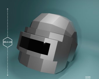 DIY PUBG Helmet templates + dxf | PUBG Helmet papercraft | pubg cosplay