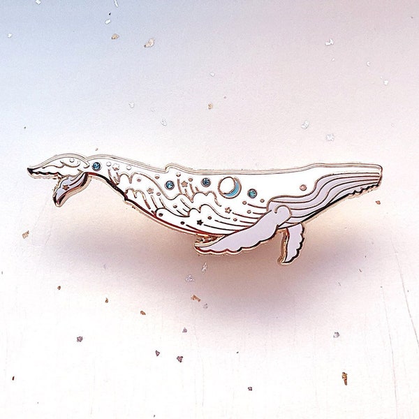 Star Surf Humpback Whale Enamel Pin (Sea and Sky)