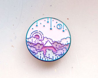 Moon Rise Duochrome Enamel Pin