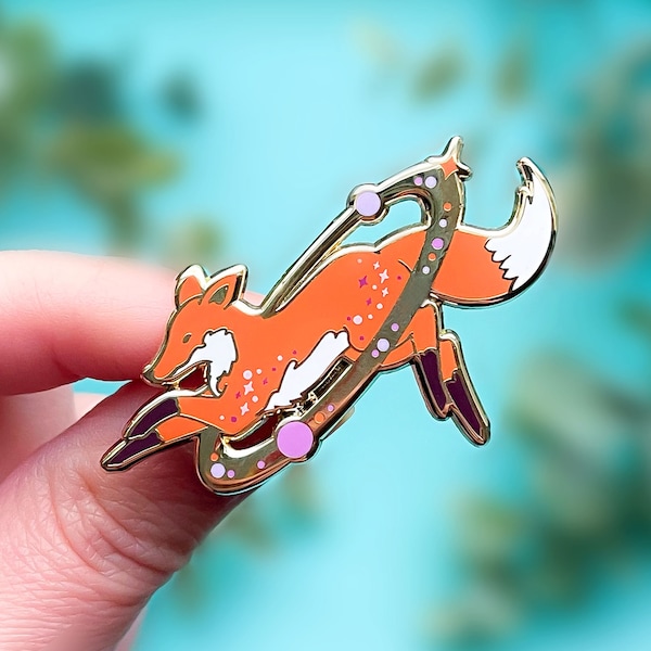 Cosmic Fox Enamel Pin