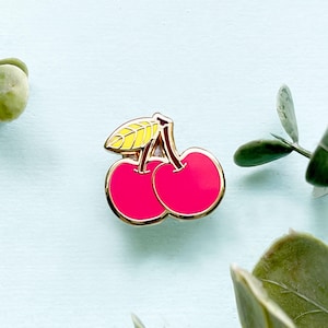 Mini Cute Cherries Fruit Enamel Pin