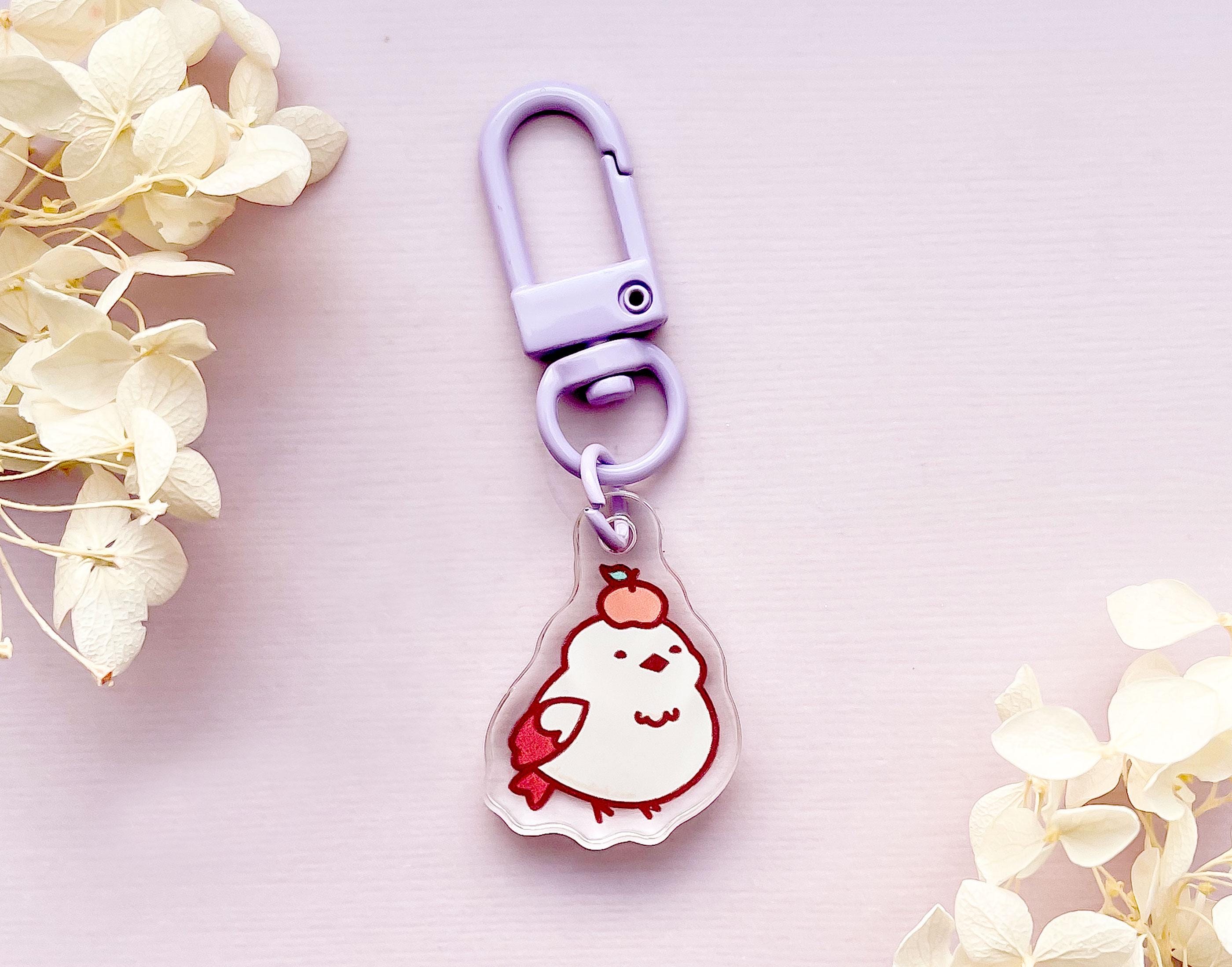 Shima Enaga Snow Fairy Bird Acrylic Charm - Etsy