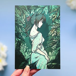 Unter Blättern Original Kunstdruck