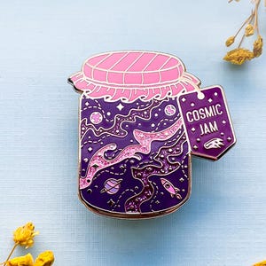 Cosmic Jam Glitter Galaxy Space Enamel Pin