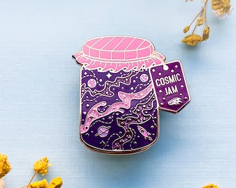 Cosmic Jam Glitter Galaxy Space Enamel Pin