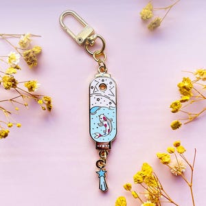 Starry Koi Lantern Keychain Charm