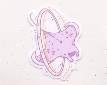 Cosmic Manta Ray Clear Vinyl Sticker