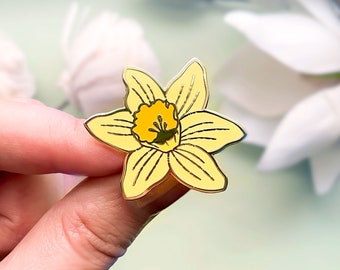 Daffodil Flower Floral Botanical Enamel Pin