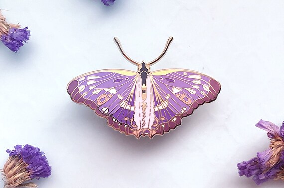 Purple butterfly pin deals
