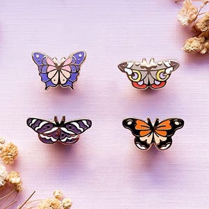 Mini Butterflies Board Filler Enamel Pin Set
