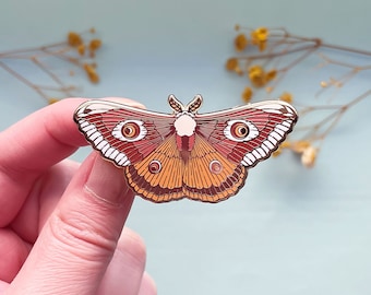 Ligurian Emperor Moth Lepidoptera Enamel Pin