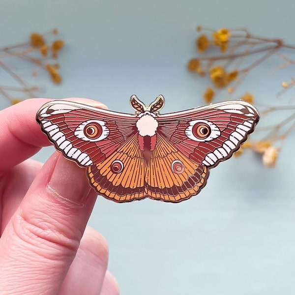 Ligurian Emperor Moth Lepidoptera Enamel Pin