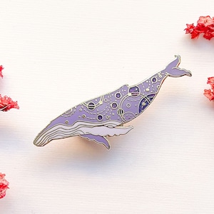 Orbital Humpback Space Whale Enamel Pin - Etsy
