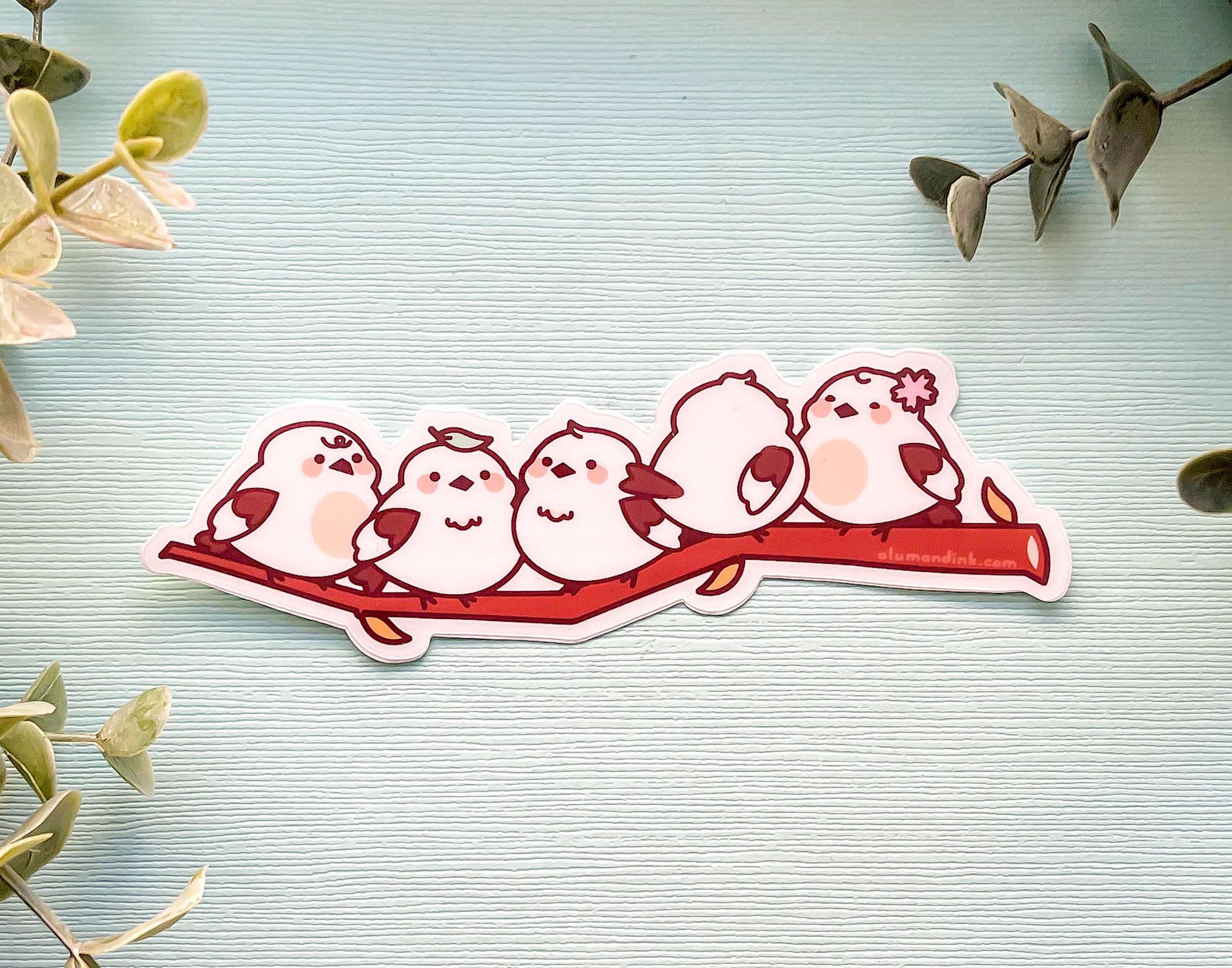 シマエナガだんご クリアビニールステッカー - Etsy 日本