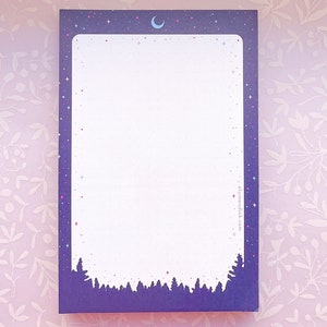 Forest at Night Dotted Grid Notepad image 2