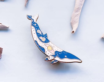 Moons Minke Whale Lunar Light Enamel Pin