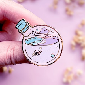 Space Sea Potion Bottle Enamel Pin