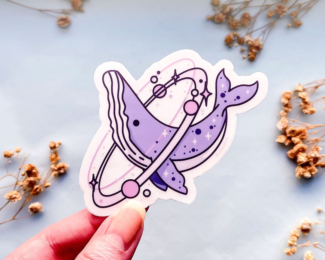 Cosmic Whale Clear Vinyl Sticker - Etsy