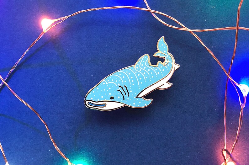 Happy Whale Shark Enamel Pin | Etsy