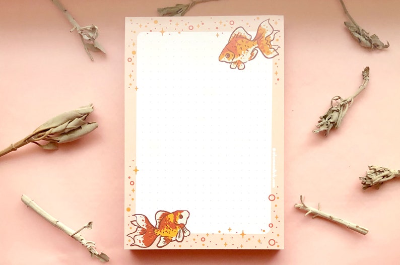 Starry Goldfish Dotted Grid Notepad image 4