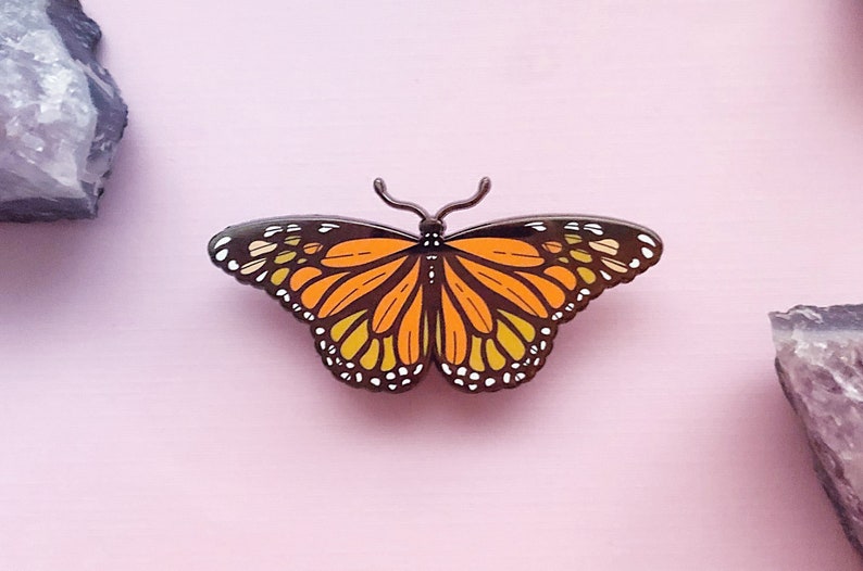 Monarch Butterfly Enamel Pin image 3