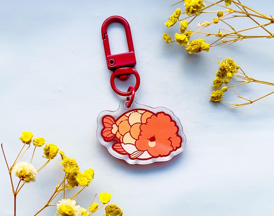 Ranchu Goldfish Kawaii Acrylic Charm - Etsy