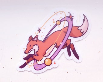 Cosmic Fox Clear Vinyl Sticker