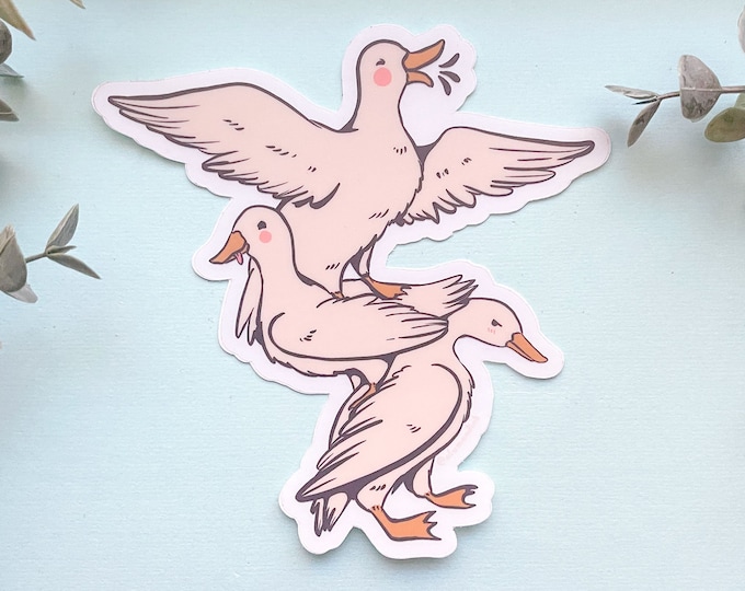 Quack Stack Ducks Clear Vinyl Sticker - Etsy