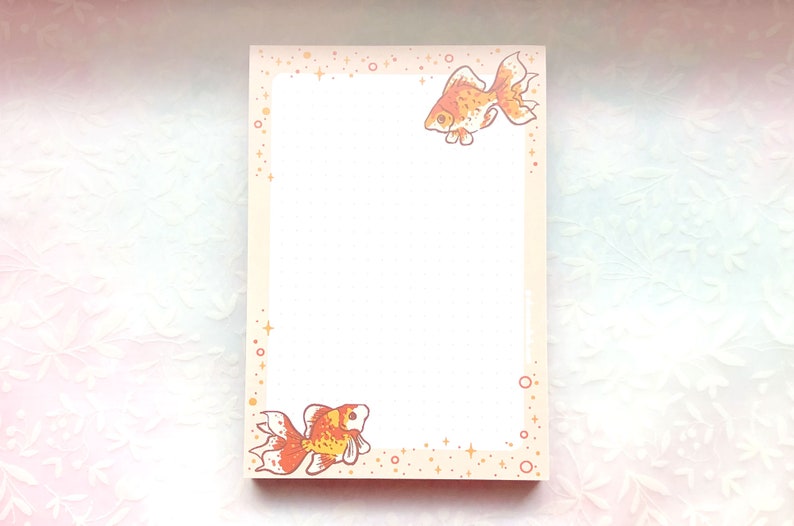 Starry Goldfish Dotted Grid Notepad image 5