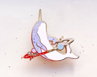 Cosmic Narwhal Enamel Pin