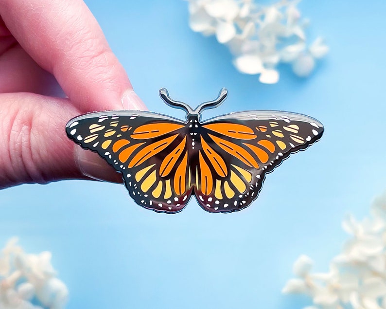 Monarch Butterfly Enamel Pin image 1