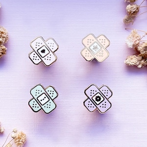 Mini Bandages Board Filler Enamel Pin Set