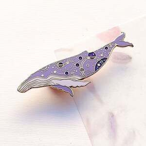Orbital Humpback Space Whale Enamel Pin - Etsy