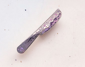 Space Butter Knife Enamel Pin