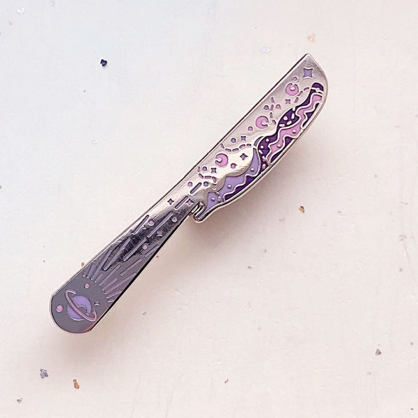 Space Butter Knife Enamel Pin