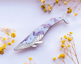 Big Blue Whale Enamel Pin (Celestial Hemisphere)