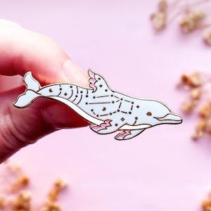 Pegasus Constellation Bottlenose Dolphin Enamel Pin (An Echo in the Universe)