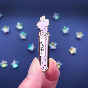 One Hundred Percent 100% Pure Cringe Test Tube Enamel Pin