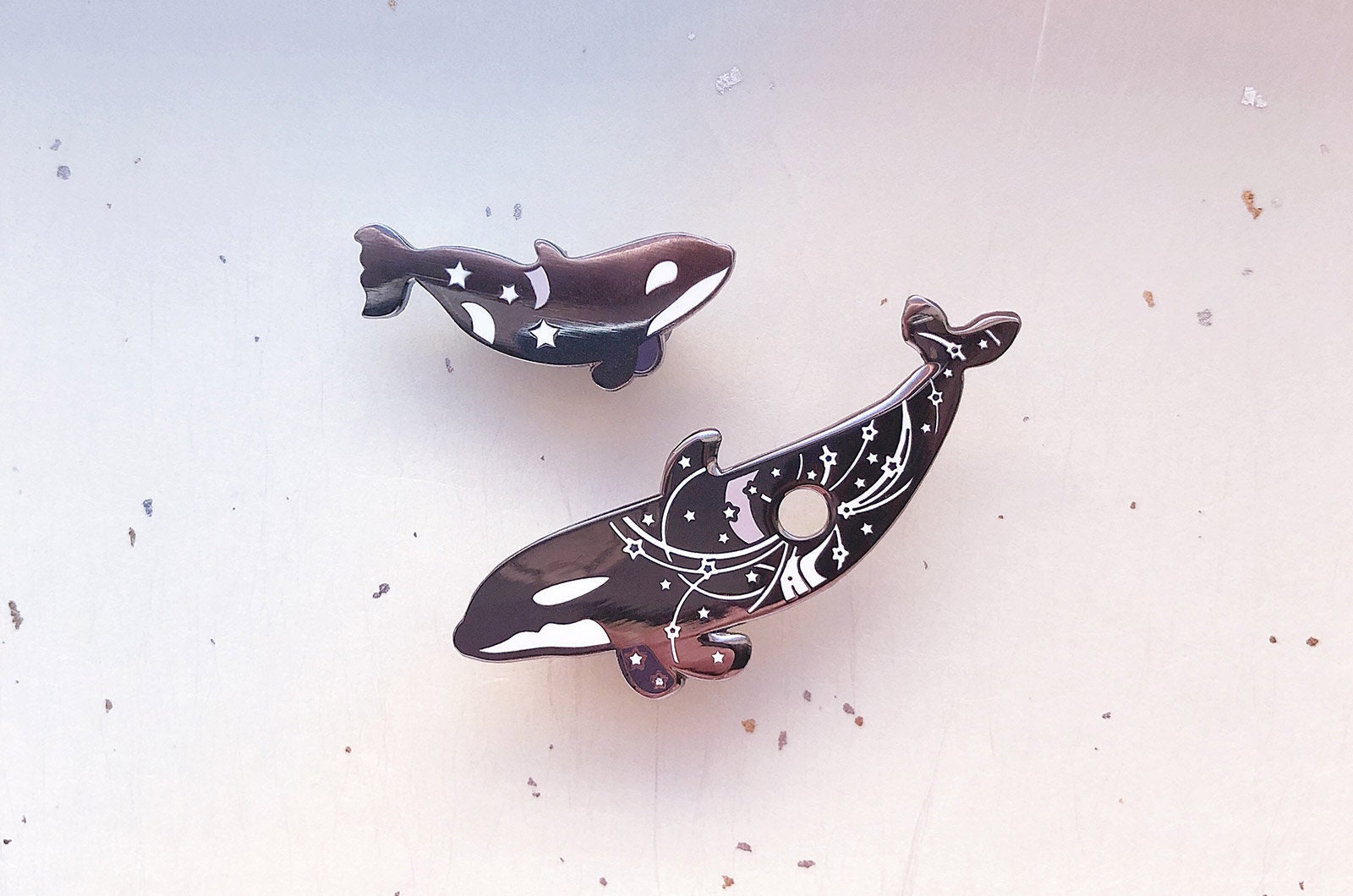 Singularity Orca Mother and Calf Enamel Pin Set