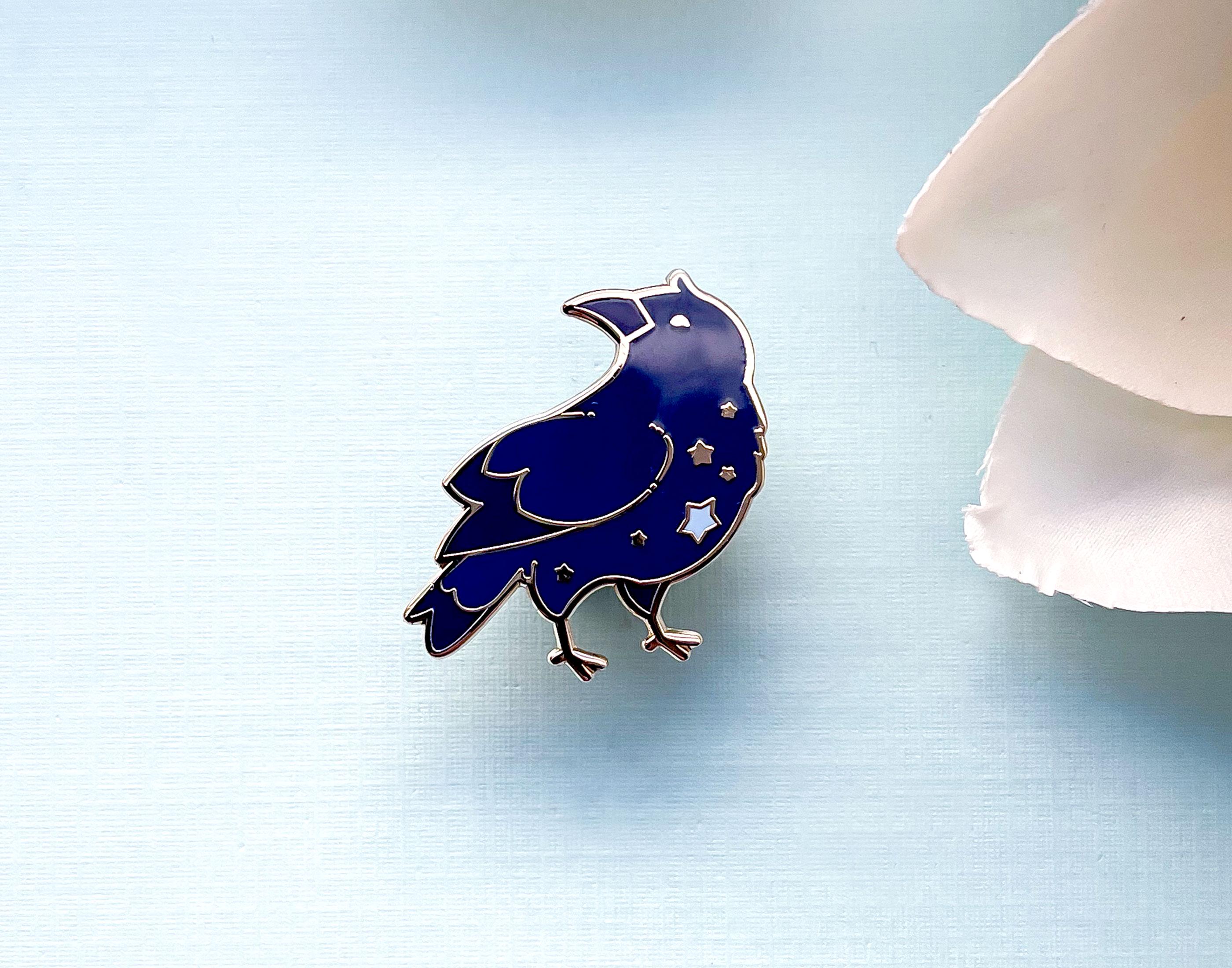 天体星のカラス エナメルピン - Etsy 日本