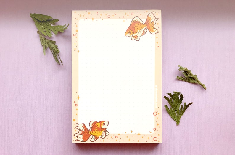 Starry Goldfish Dotted Grid Notepad image 3