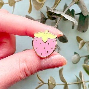 Mini Cute Strawberry Berry Fruit Enamel Pin - Etsy