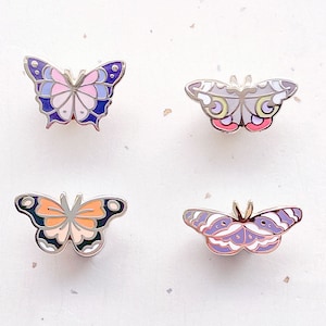 Mini Butterflies Board Filler Enamel Pin Set