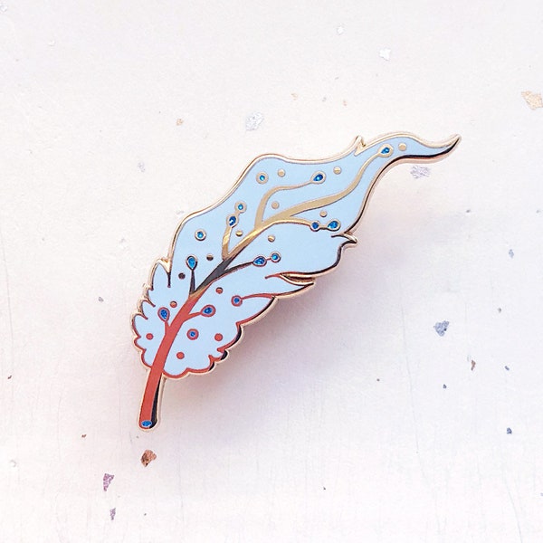 Pegasus Feather Glitter Enamel Pin